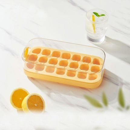 Vertical Ice Cube Tray for Freezer Press-Type Silicone Ice Cube Tray with Lid