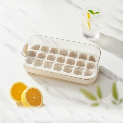 Vertical Ice Cube Tray for Freezer Press-Type Silicone Ice Cube Tray with Lid