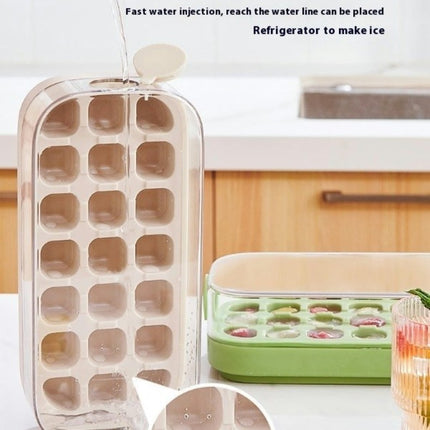 Vertical Ice Cube Tray for Freezer Press-Type Silicone Ice Cube Tray with Lid