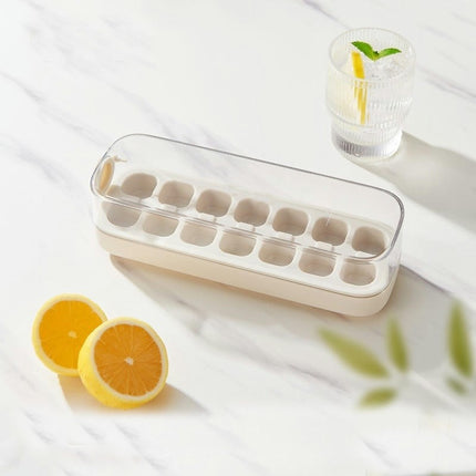 Vertical Ice Cube Tray for Freezer Press-Type Silicone Ice Cube Tray with Lid