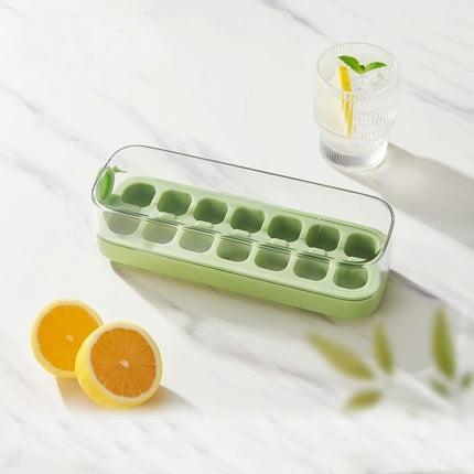 Vertical Ice Cube Tray for Freezer Press-Type Silicone Ice Cube Tray with Lid