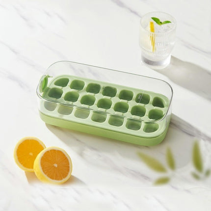 Vertical Ice Cube Tray for Freezer Press-Type Silicone Ice Cube Tray with Lid