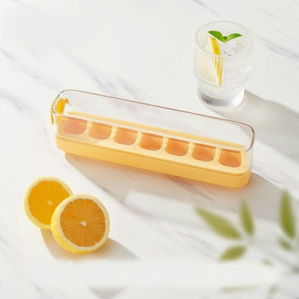 Vertical Ice Cube Tray for Freezer Press-Type Silicone Ice Cube Tray with Lid