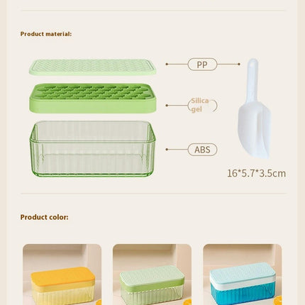 Small Ice Cube Tray with Lid and Bin Easy Press Ice Release Release