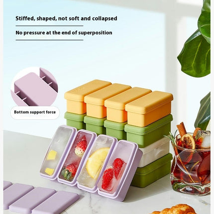 Even Square Bar Ice Tray Freezer Stackable Ice Mold Ice Maker Food Grade Silicone