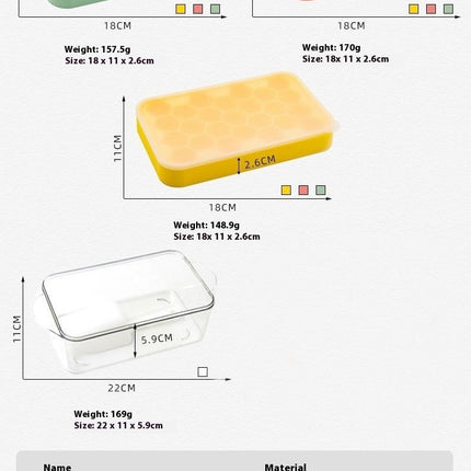 Ice Cube Trays for Freezer with Lid Bin Easy Release Small Ice Ball