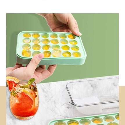 Ice Cube Trays for Freezer with Lid Bin Easy Release Small Ice Ball