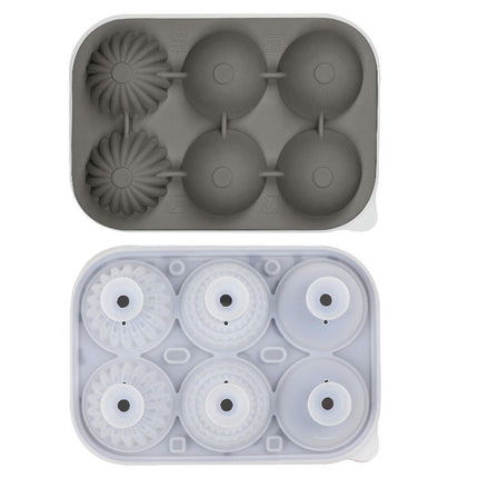 Ice Cube Molds Tray Silicone Whiskey Ice Mold 3-in-1 Spherical Prism Combination