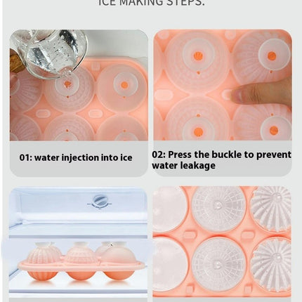 Ice Cube Molds Tray Silicone Whiskey Ice Mold 3-in-1 Spherical Prism Combination