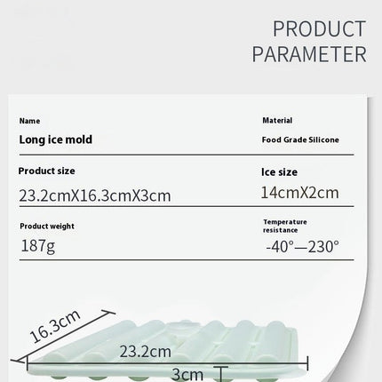 Silicone Long Ice Grids Cylindrical Ice Cube Tray Freezing Mold Making