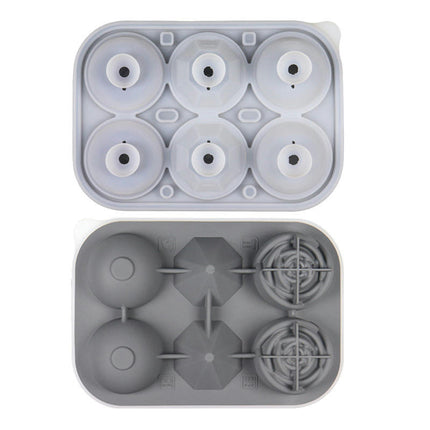 Ice Cube Trays with Covers 6 Cavity Silicone Rose Diamond Ice Ball Maker