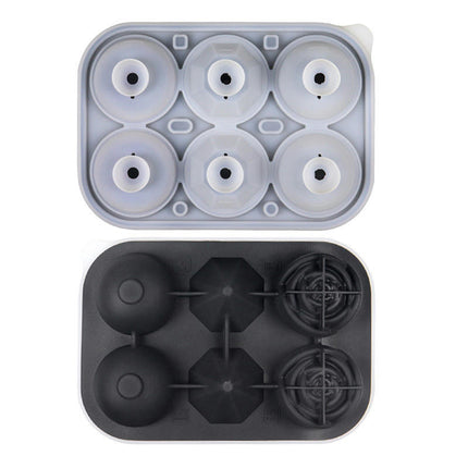 Ice Cube Trays with Covers 6 Cavity Silicone Rose Diamond Ice Ball Maker