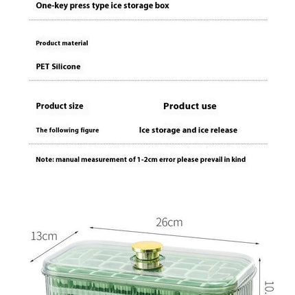 Square Ice Cube Trays - with Lid Bin Ice Maker Mold for Freezer