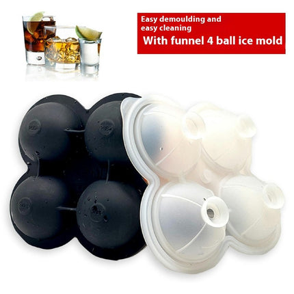 Ice Ball Mold Flexible Silicone Ice Sphere Tray Reusable Ice Balls Maker for Whisky