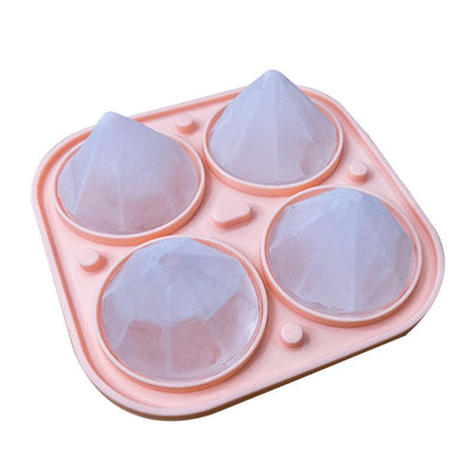 Diamond Ice Cube Molds Flexible Square Ice Cube Trays 3D Diamond ice Cube Maker