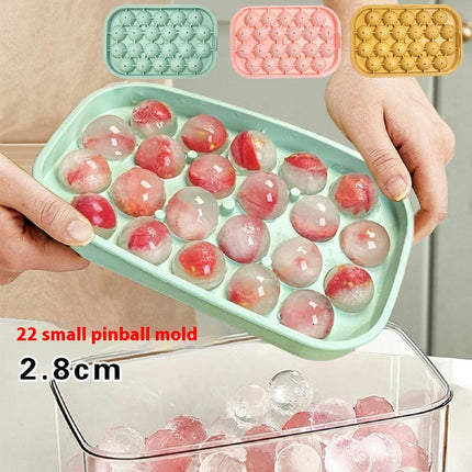 Ice Cube Trays for Freezer Create Small Ice Ball at Once - Fill Portable Ice Bin