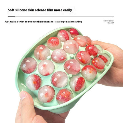 Ice Cube Trays for Freezer Create Small Ice Ball at Once - Fill Portable Ice Bin