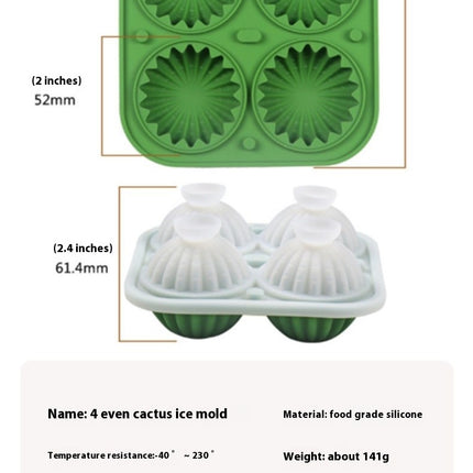 Cactus Silicone Ice Trays | Fun Shape Ice Cube Tray Reusable Ice Maker Mold