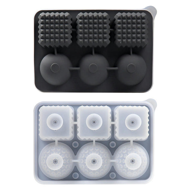 Ice Mold Duo - Ice Cube & Ice Ball Silicone Tray for Whiskey Cocktails and Scotch