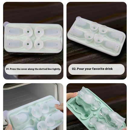 3D Labrador Ice Cube Tray Silicone Large Ice Cube Molds Fun Shapes for Freezer