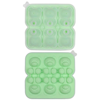 Silicone Ice Cube Tray 3D Bear Shape Ice Cube Trays for Freezer