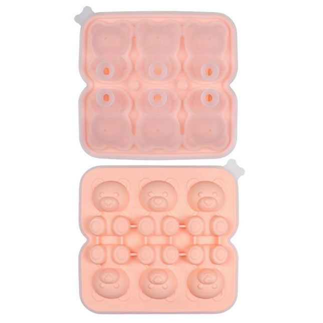 Silicone Ice Cube Tray 3D Bear Shape Ice Cube Trays for Freezer