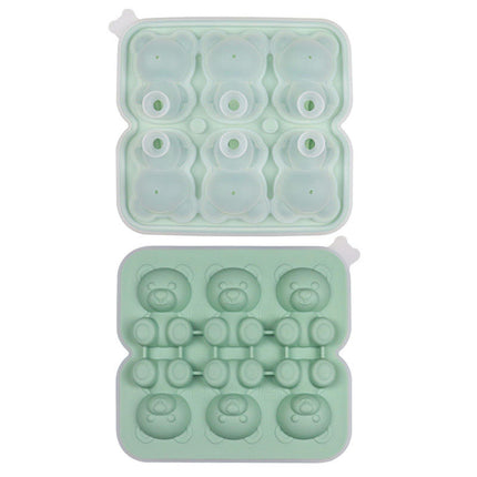 Silicone Ice Cube Tray 3D Bear Shape Ice Cube Trays for Freezer