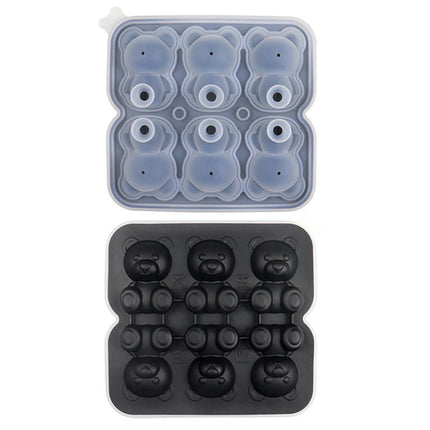 Silicone Ice Cube Tray 3D Bear Shape Ice Cube Trays for Freezer