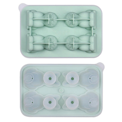 3D Cat Ice Cube Mold Silicone Large Ice Cube Tray with Lid - for Cocktail Whiskey