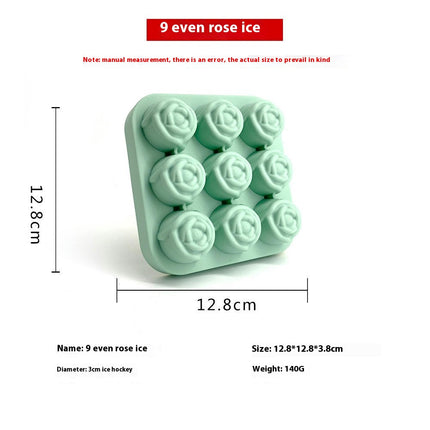 Ice Cube Tray with Lid 3D Rose Ice Cube Mold Silicone Ice Cube Trays for Freezer