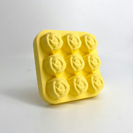 Ice Cube Tray with Lid 3D Rose Ice Cube Mold Silicone Ice Cube Trays for Freezer