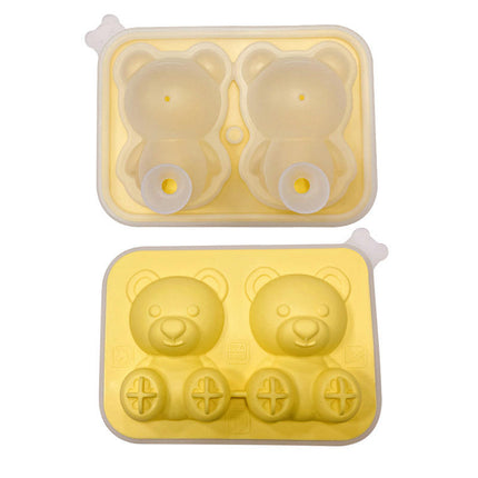 Ice Cube Tray Silicone 3D Ice Cube Mold Giant Reusable Large Ice Molds