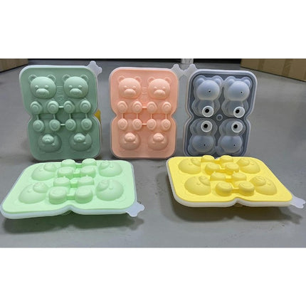 Ice Cube Tray Silicone 3D Ice Cube Mold Giant Reusable Large Ice Molds