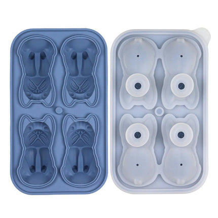 Silicone Ice Cube Tray with Lid Fun Shapes Animal Ice Cube Mold