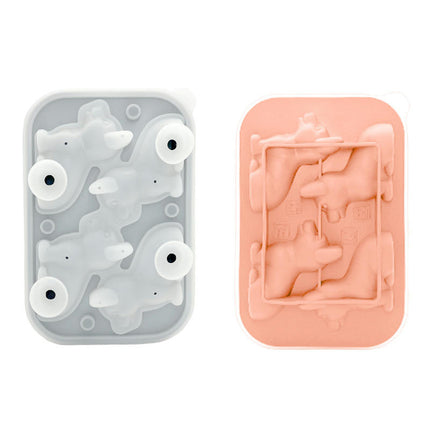 Silicone Ice Cube Tray with Lid Fun Shapes Animal Ice Cube Mold