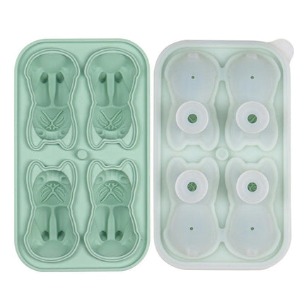 Silicone Ice Cube Tray with Lid Fun Shapes Animal Ice Cube Mold