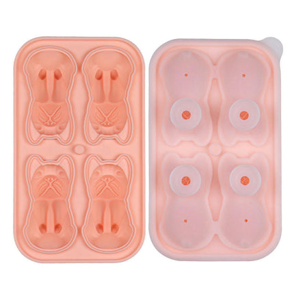 Silicone Ice Cube Tray with Lid Fun Shapes Animal Ice Cube Mold