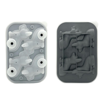 Silicone Ice Cube Tray with Lid Fun Shapes Animal Ice Cube Mold