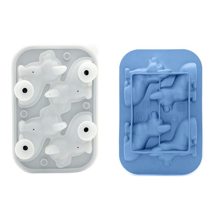 Silicone Ice Cube Tray with Lid Fun Shapes Animal Ice Cube Mold