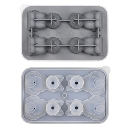 Silicone Ice Cube Tray with Lid Fun Shapes Animal Ice Cube Mold