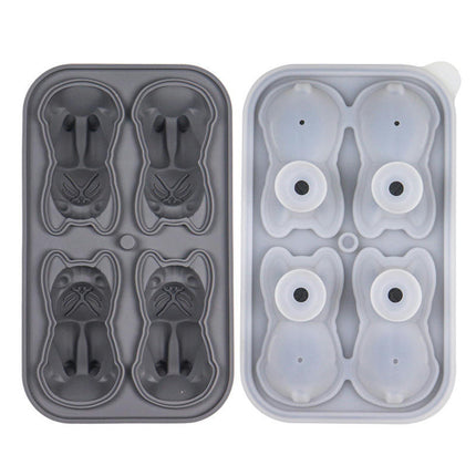 Silicone Ice Cube Tray with Lid Fun Shapes Animal Ice Cube Mold