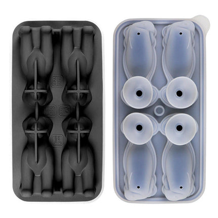 Silicone Ice Cube Tray with Lid Fun Shapes Animal Ice Cube Mold