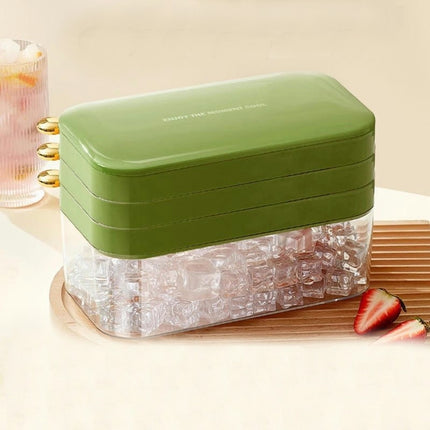 Ice Cube Tray with Lid and Bin Ice Cubes Big Capacity - for Freezer