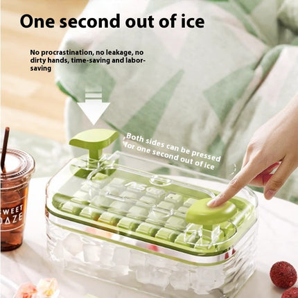 Ice Cube Tray with Lid and Bin Easy-Release Ice Cube Trays for Freezer