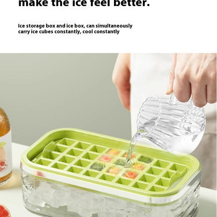 Ice Cube Tray with Lid and Bin Easy-Release Ice Cube Trays for Freezer