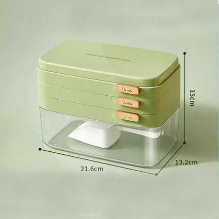 Ice Cube Tray with Lid and Bin Ice Cube Molds - for Freezer Easy Release