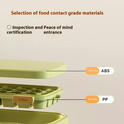 Ice Cube Tray with Lid and Bin Ice Cube Molds - for Freezer Easy Release