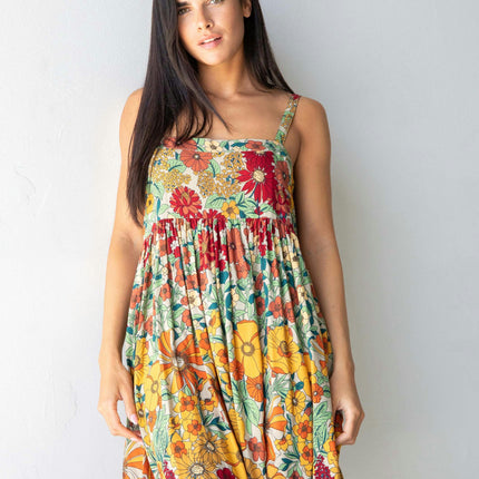 Women's Printed Sleeveless Suspender Printed Dress Suitable for Casual Beach Vacations