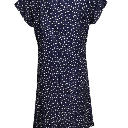 Summer Dress for Women: Polka Dot & Heart Print, V-Neck, Knee-Length Dress