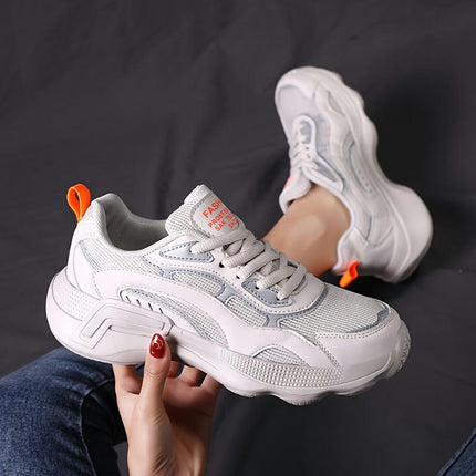 Women's Mesh Panel Casual Sneakers, Low-top Soft Sporty Shoes, Outdoor Comfy Running Shoes